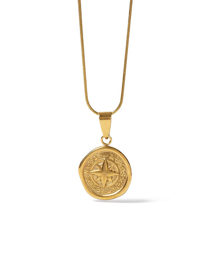 COMPASS GOLD NECKLACE