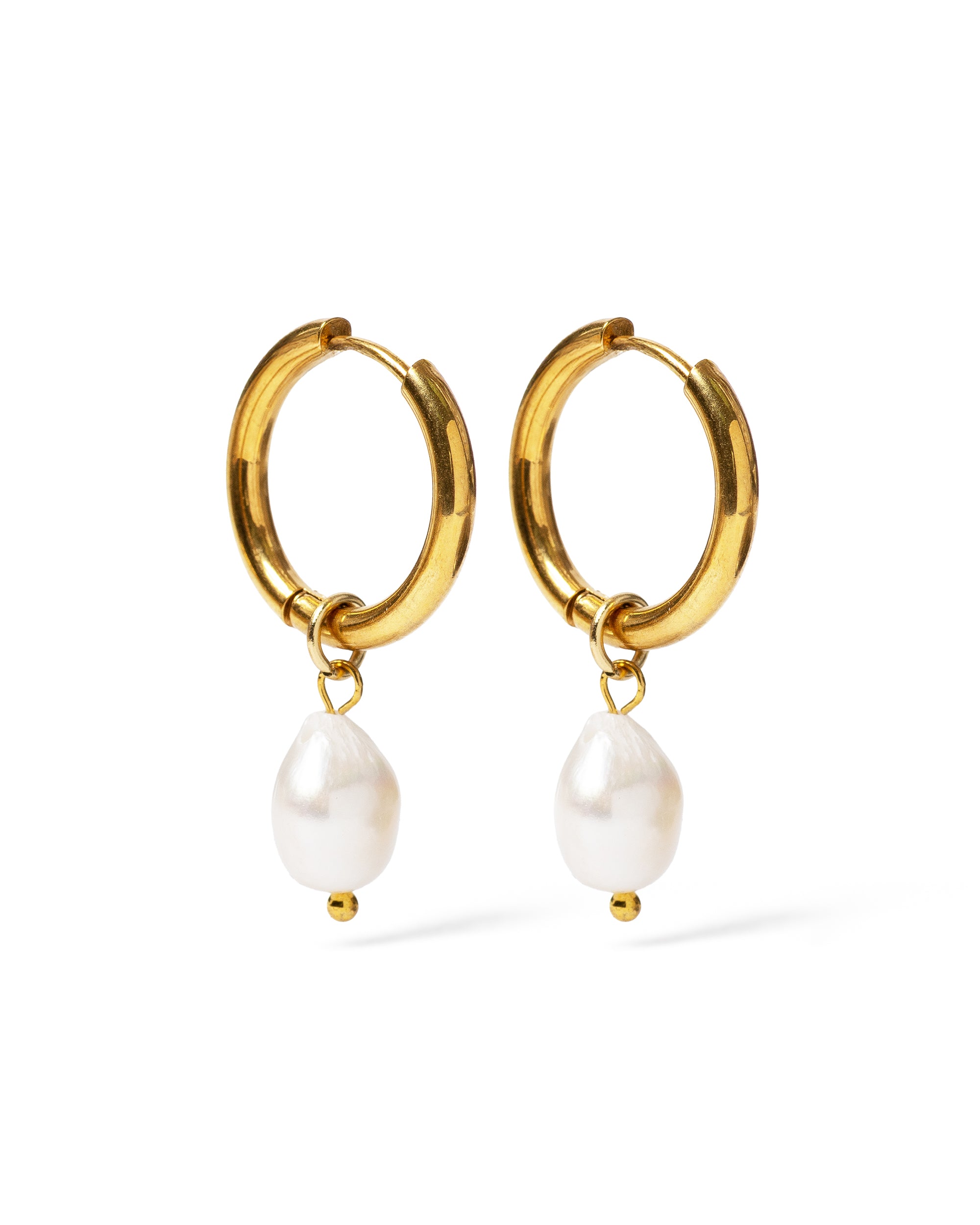 HOOP PEARL EARRINGS